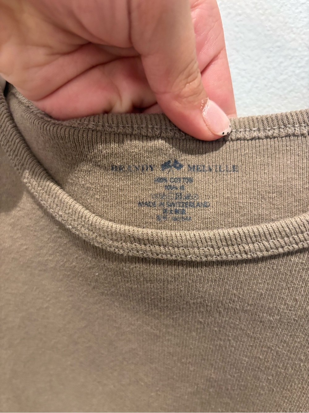 Brandy Melville Short Sleeve Tee - Taupe